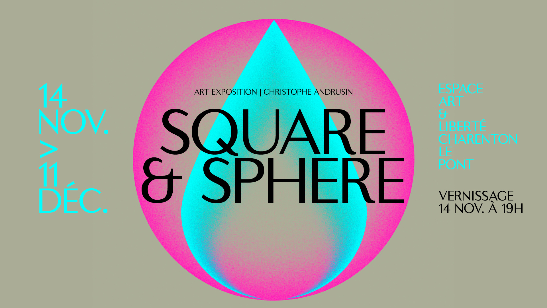 Exposition Square & Sphere à l'Espace Liberté à Charenton-le-Pont lors de l'exposition collective Champs de vision