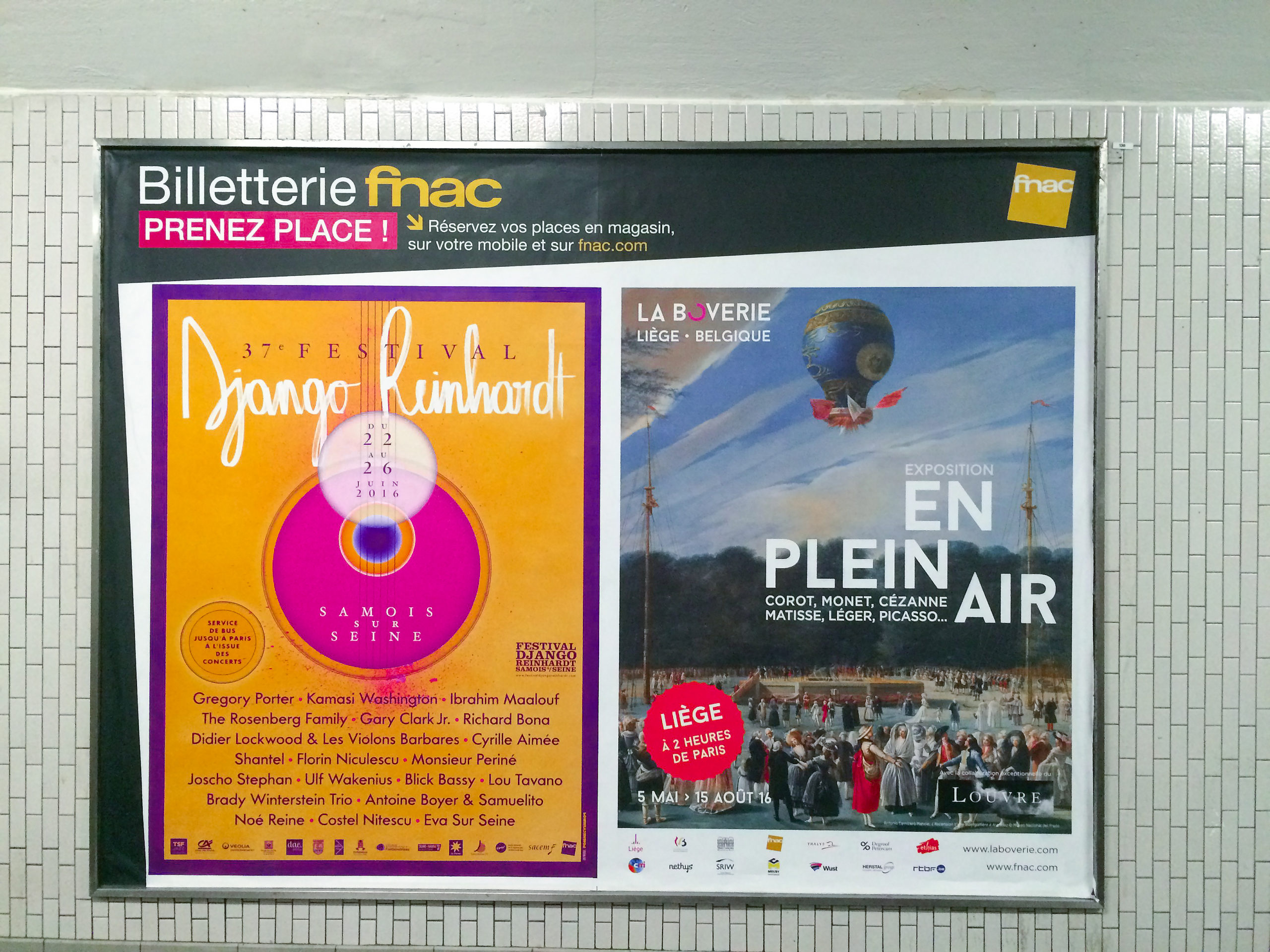 Affiche Festival Django Reinhardt 2016 métro