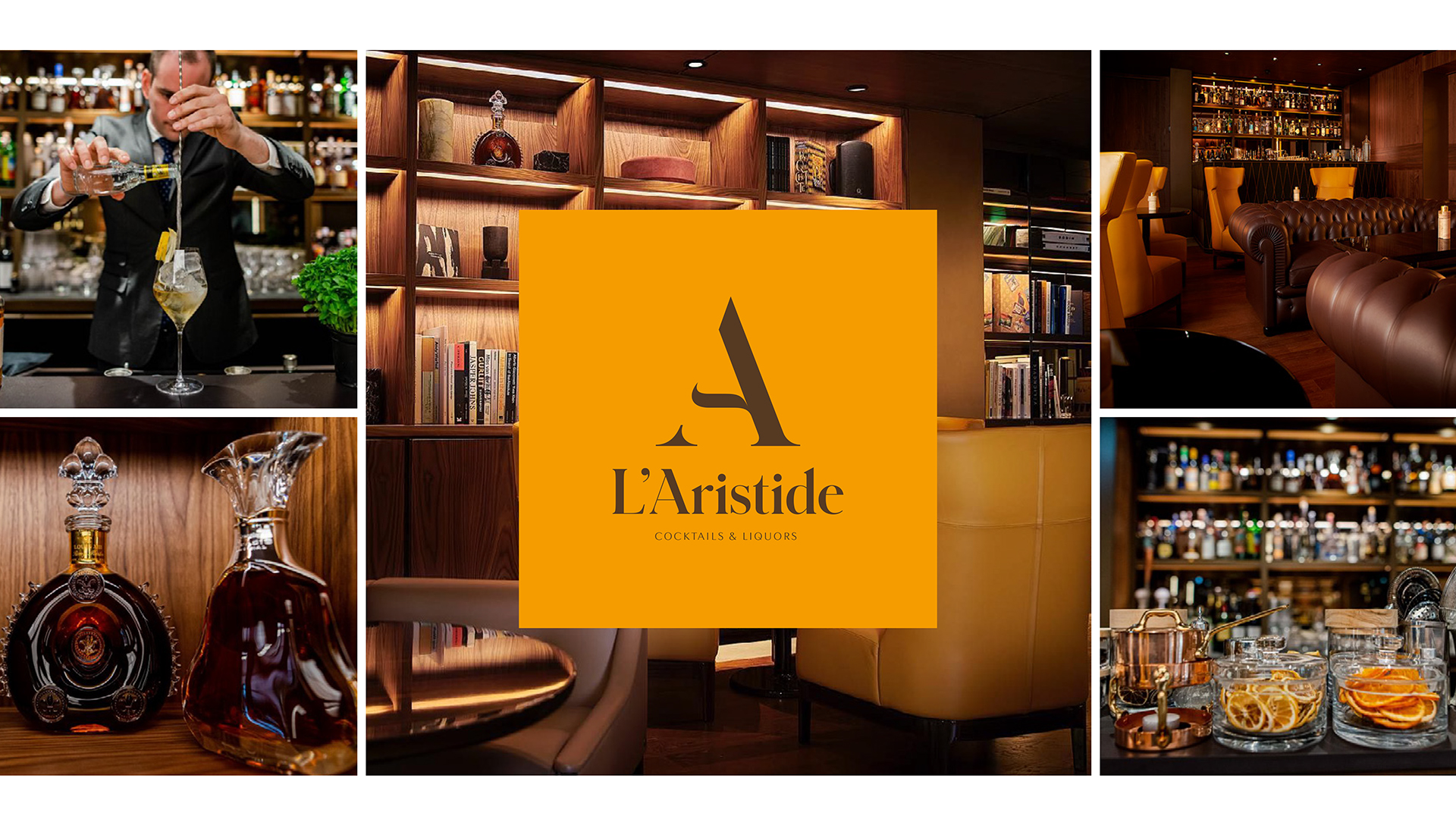 Aristide bar à cocktails et alcool hors d'âge de l'Hôtel Lutetia - direction artistique, design graphique, Brand design, graphisme © Christophe Andrusin @ pommecpommev