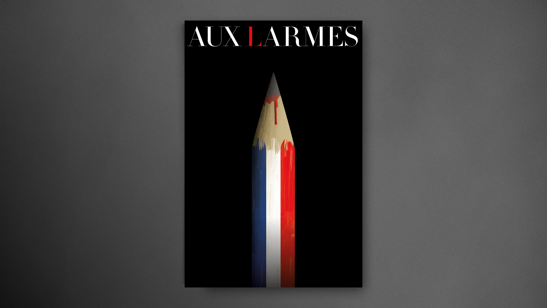 Aux larmes | Affiche attentat 13 novembre | illustration christophe andrusin