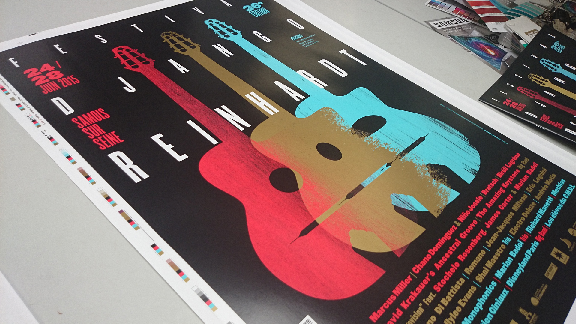 Festival Django Reinhardt 2010 - 2021 brochure, affiche, graphisme, illustration, direction artistique ©christophe andrusin pommecpommev