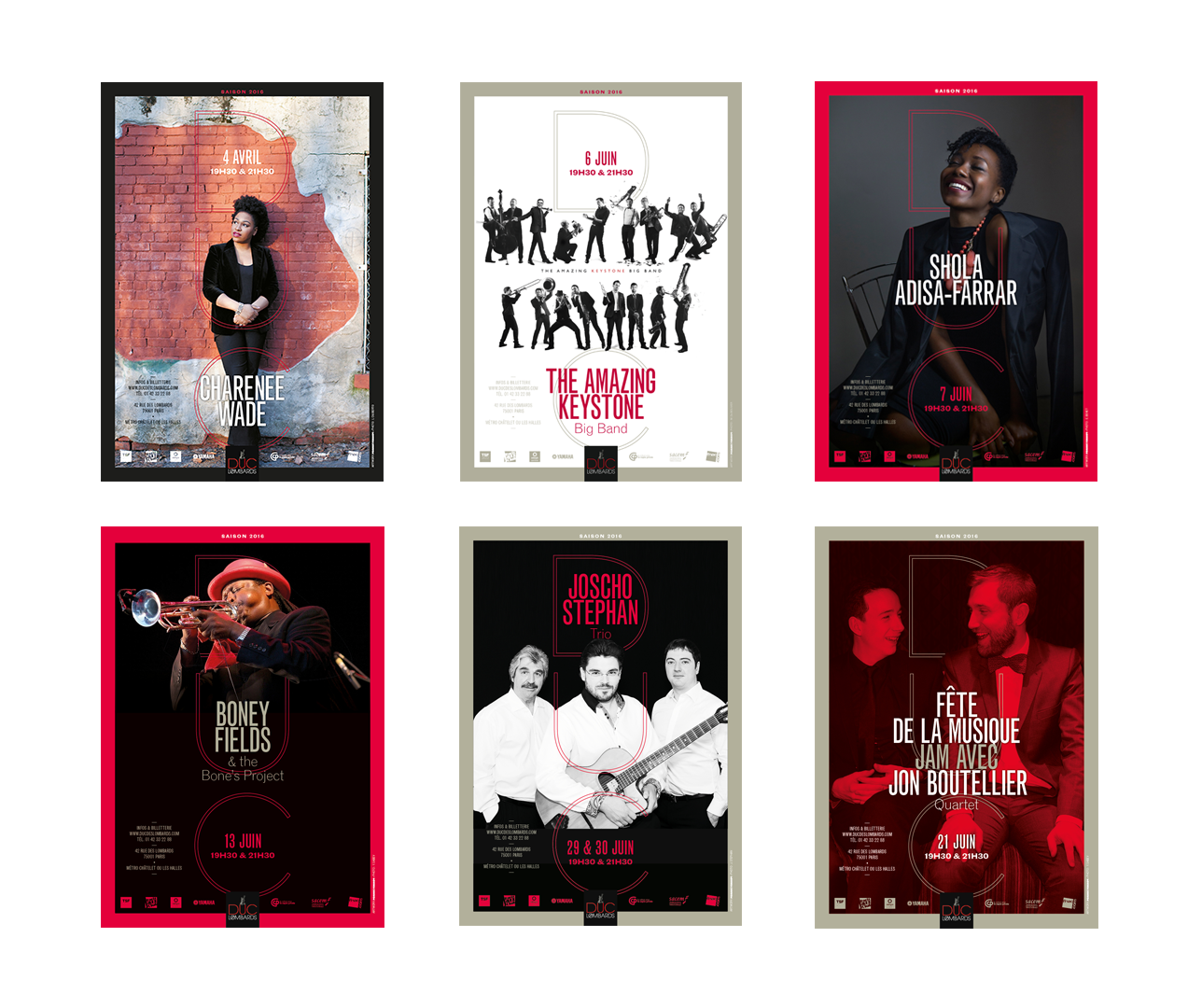 Duc des Lombards - direction artisitique, graphisme, conception / création graphique - affichage, édition, magazine, digital © Christophe Andrusin @ pommecpommev 