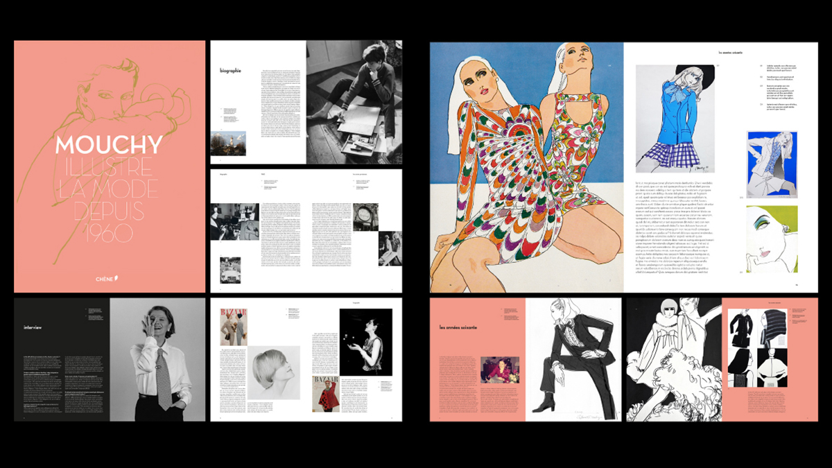 Mouchy illustre la mode depuis 1960 - conception / création, design graphique, direction artistique © Christophe Andrusin @ pommecpommev