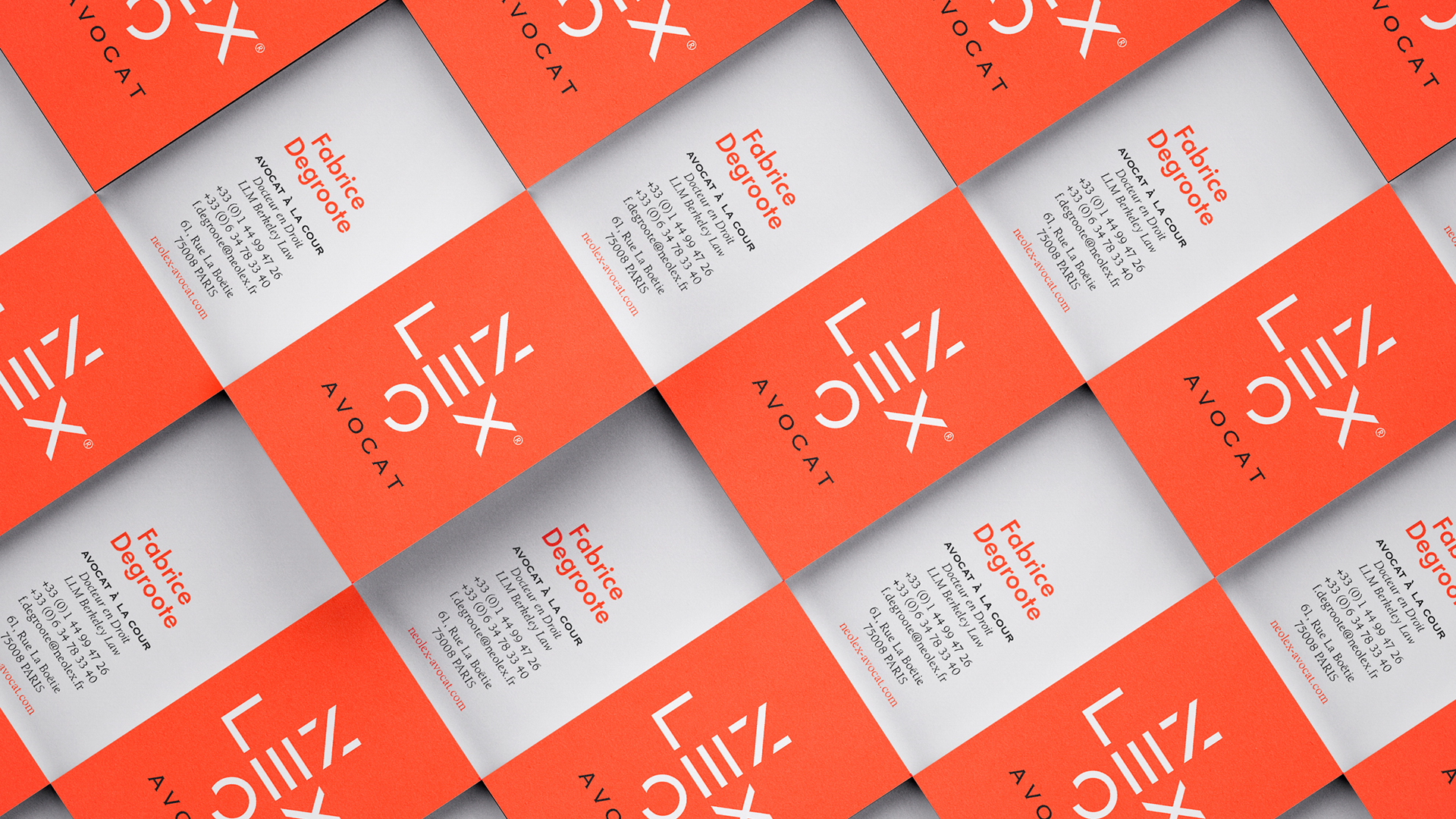 NeoLex avocat logotype & charte graphique direction artistique & design graphique christophe andrusin pommecpommev