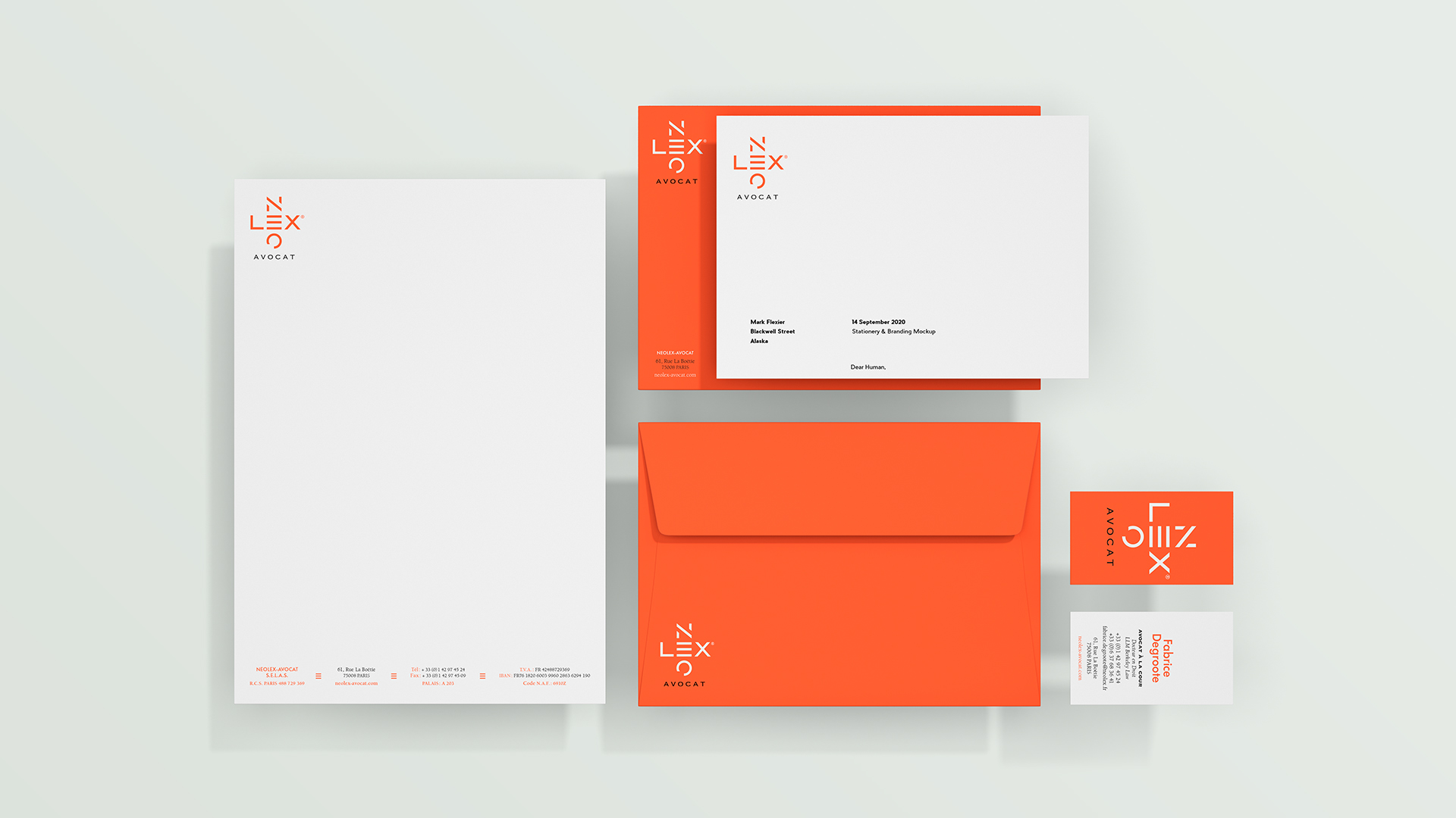 NeoLex avocat logotype & charte graphique direction artistique & design graphique christophe andrusin pommecpommev