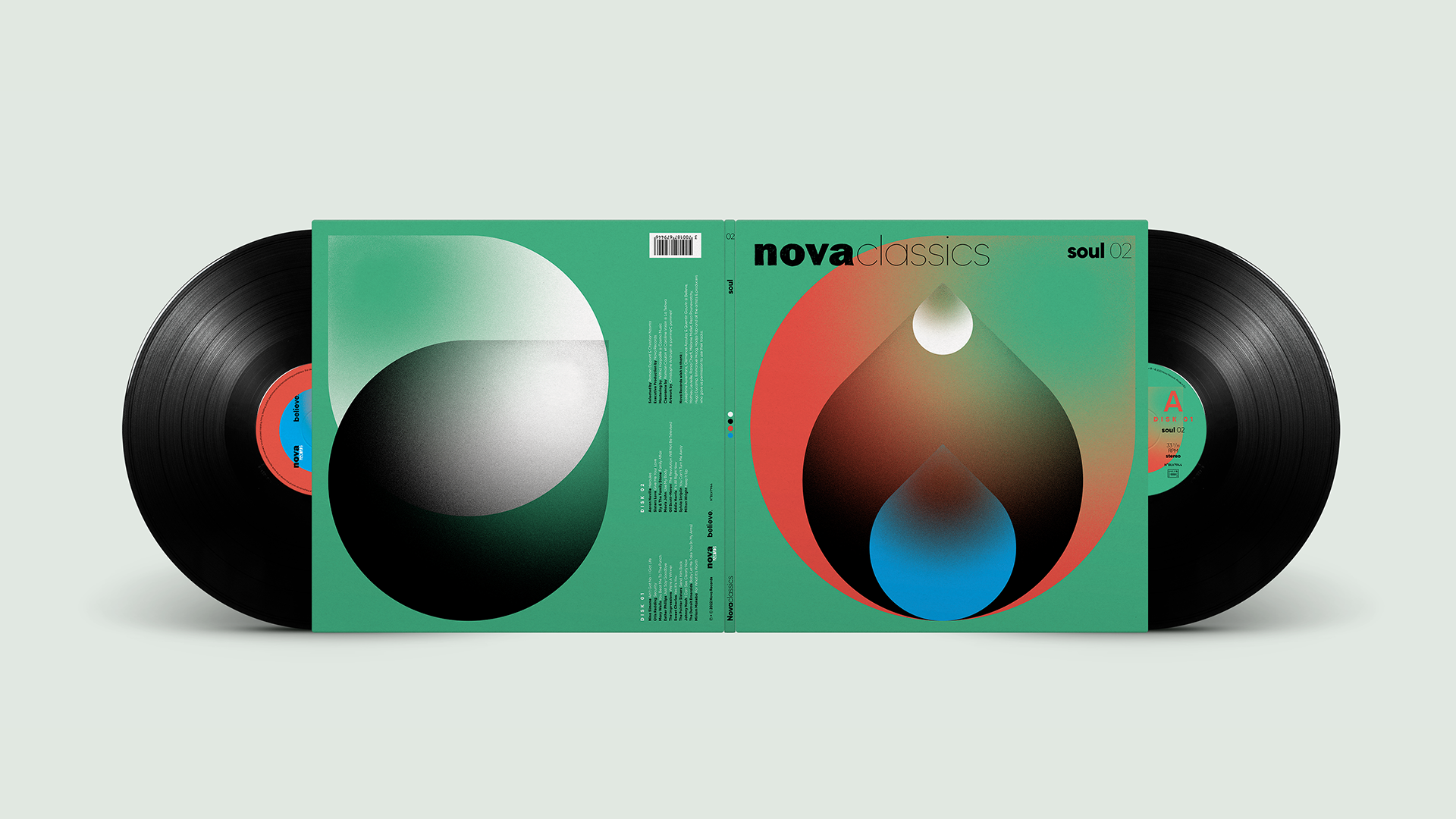 Nova Classics Soul 02 double vinyles gatefold conception & création graphique pommeC pommeV graphisme & illustration Christophe Andrusin
