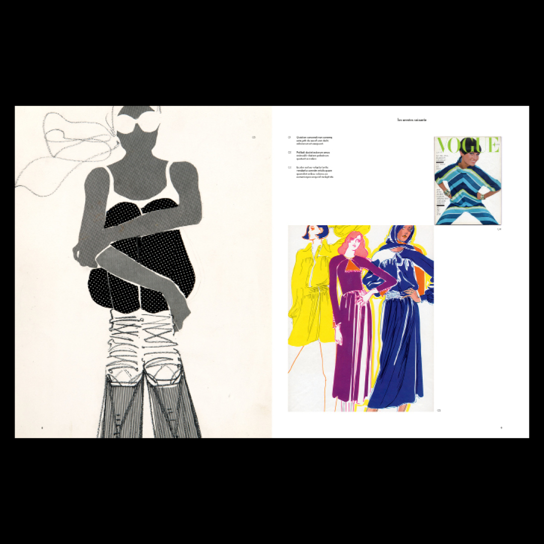 Mouchy illustre la mode depuis 1960 - conception / création, design graphique, direction artistique © Christophe Andrusin @ pommecpommev