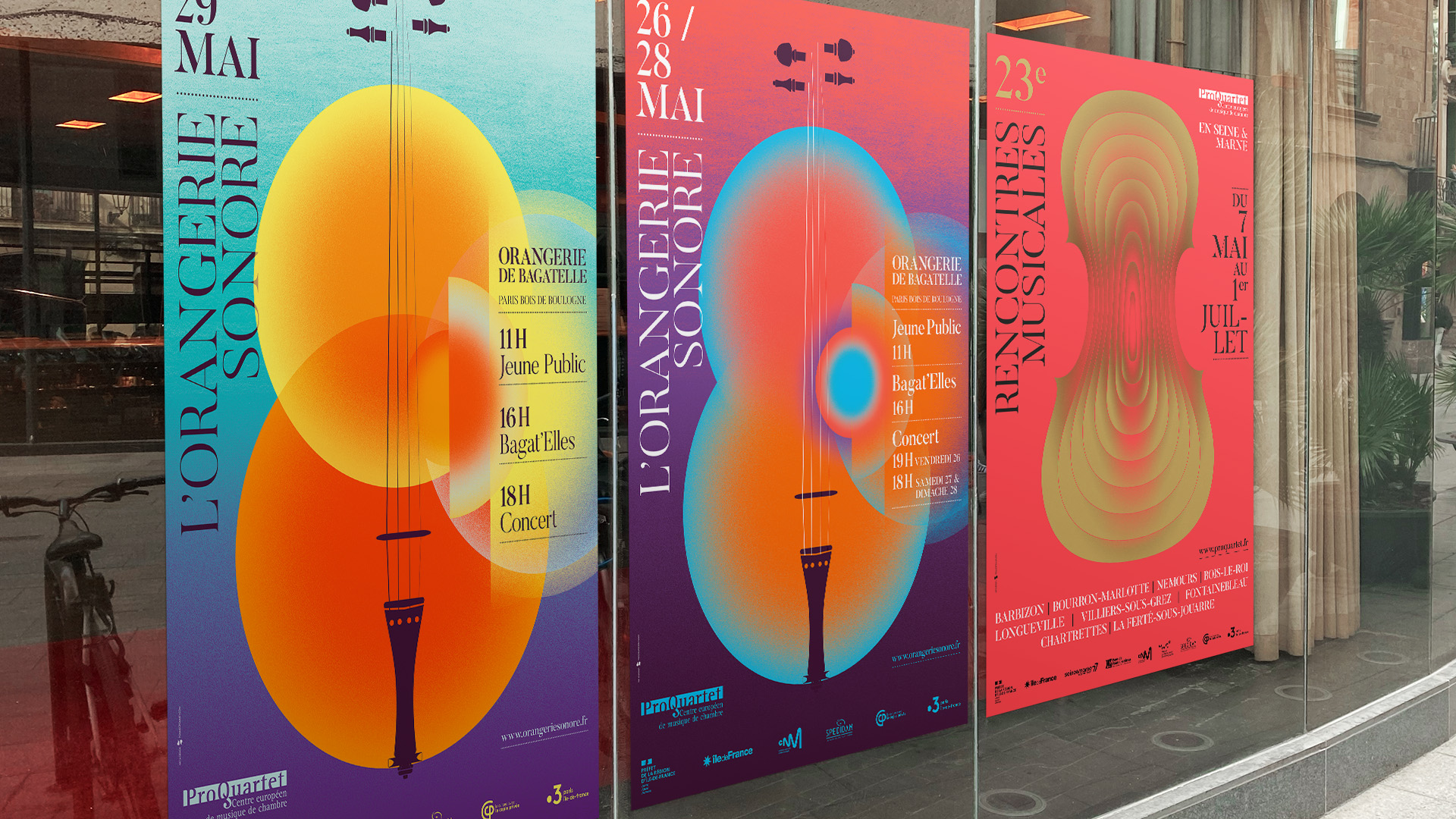 Proquartet - Centre Européen de Musique de Chambre - conception / création, design graphique, direction artistique, Brand design, affiche, programme, édition © Christophe Andrusin @ pommecpommev