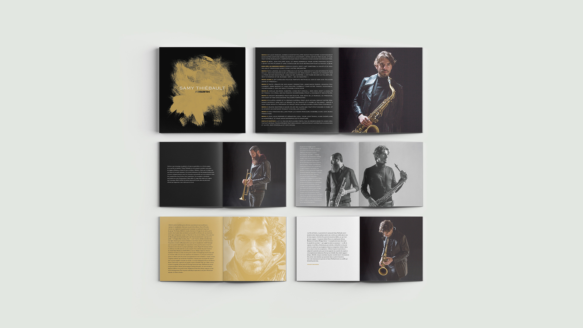 Samy Thiébault - Rebirth - album de musique - pochette cd - direction artistique, graphisme, illustration, design graphique © Christophe Andrusin @ pommecpommev