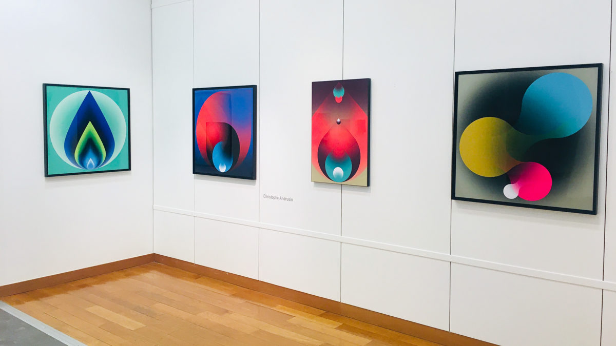 Exposition Square & Sphere à l'Espace Liberté à Charenton-le-Pont lors de l'exposition collective Champs de vision