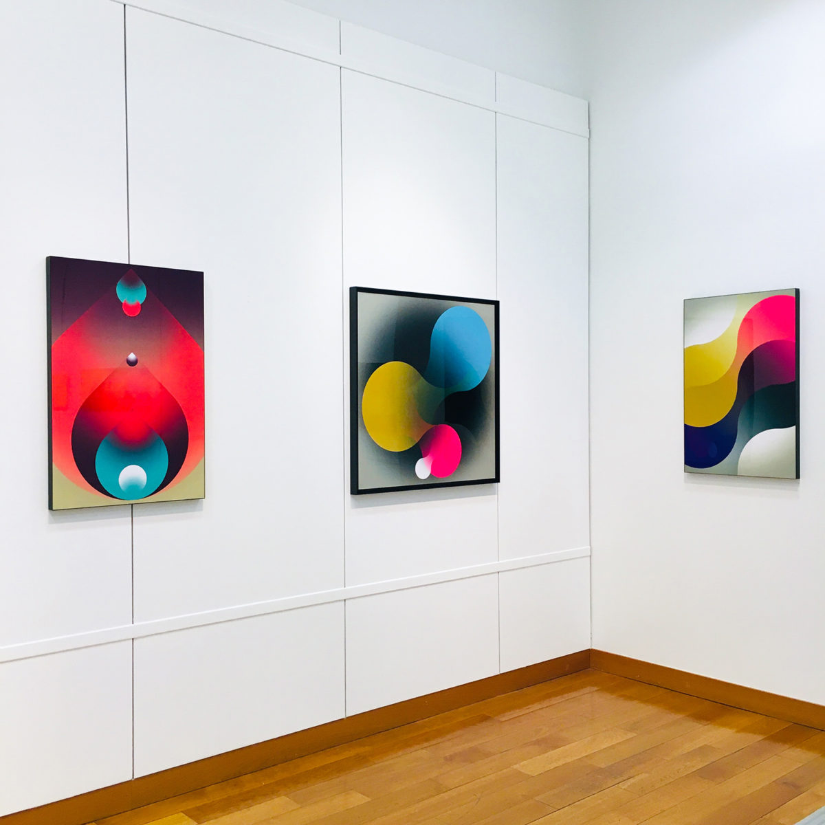 Exposition Square & Sphere à l'Espace Liberté à Charenton-le-Pont lors de l'exposition collective Champs de vision