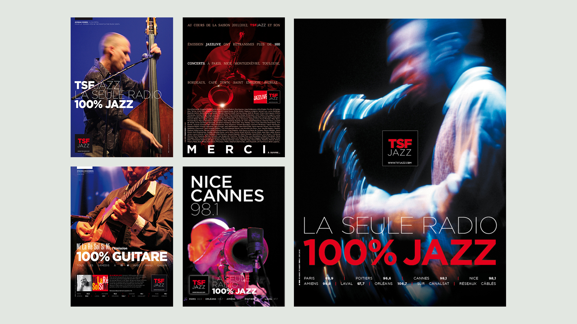 TSF JAZZ direction artistique, graphisme, Brand design, affichage, édition, concert, web design, publicité, digital, logotype et charte graphique - communication à 360 degrés © christophe andrusin @ pommecpommev