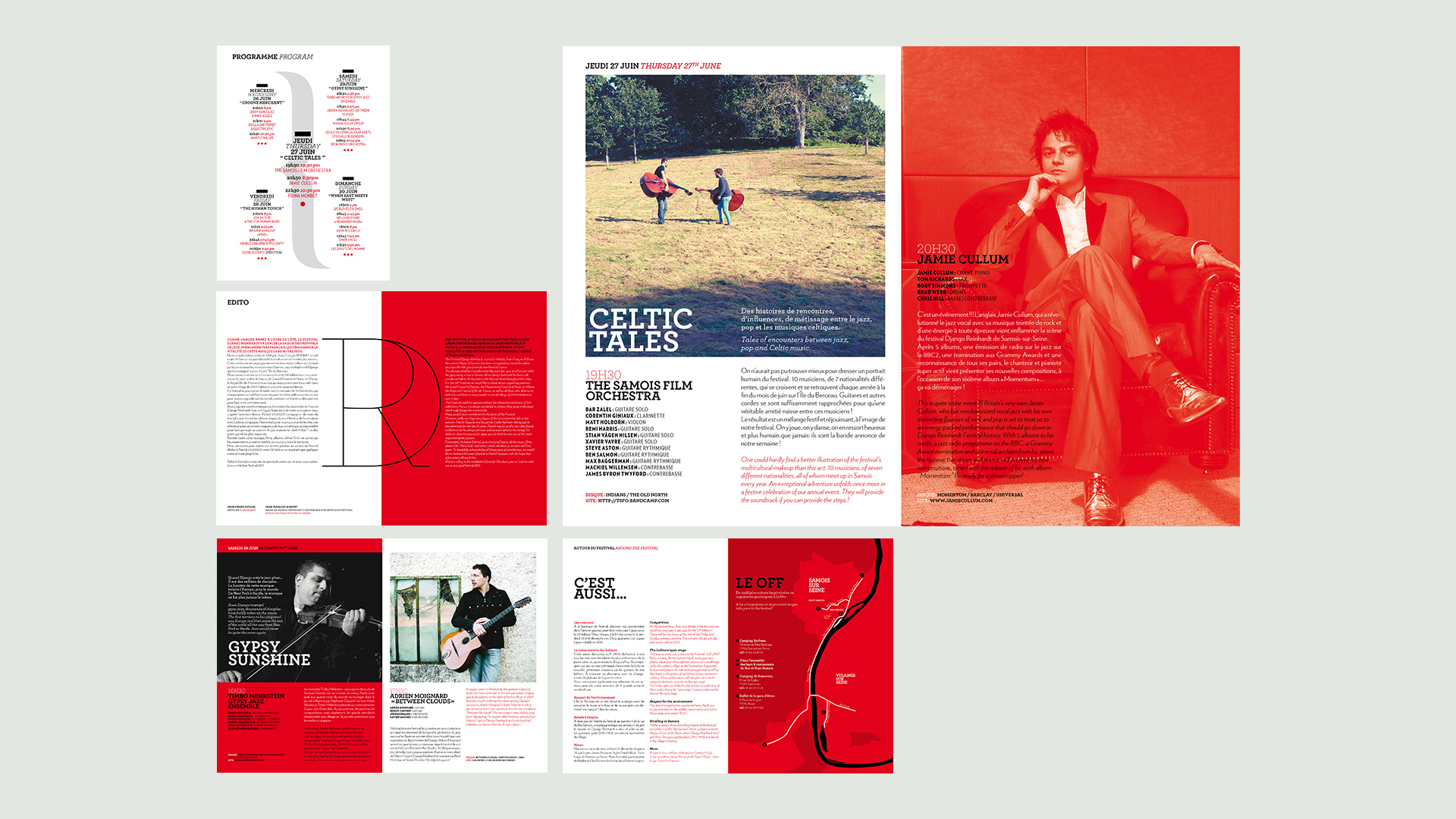 Festival Django Reinhardt 2013 brochure, affiche, illustration, direction artistique ©christophe andrusin pommecpommev