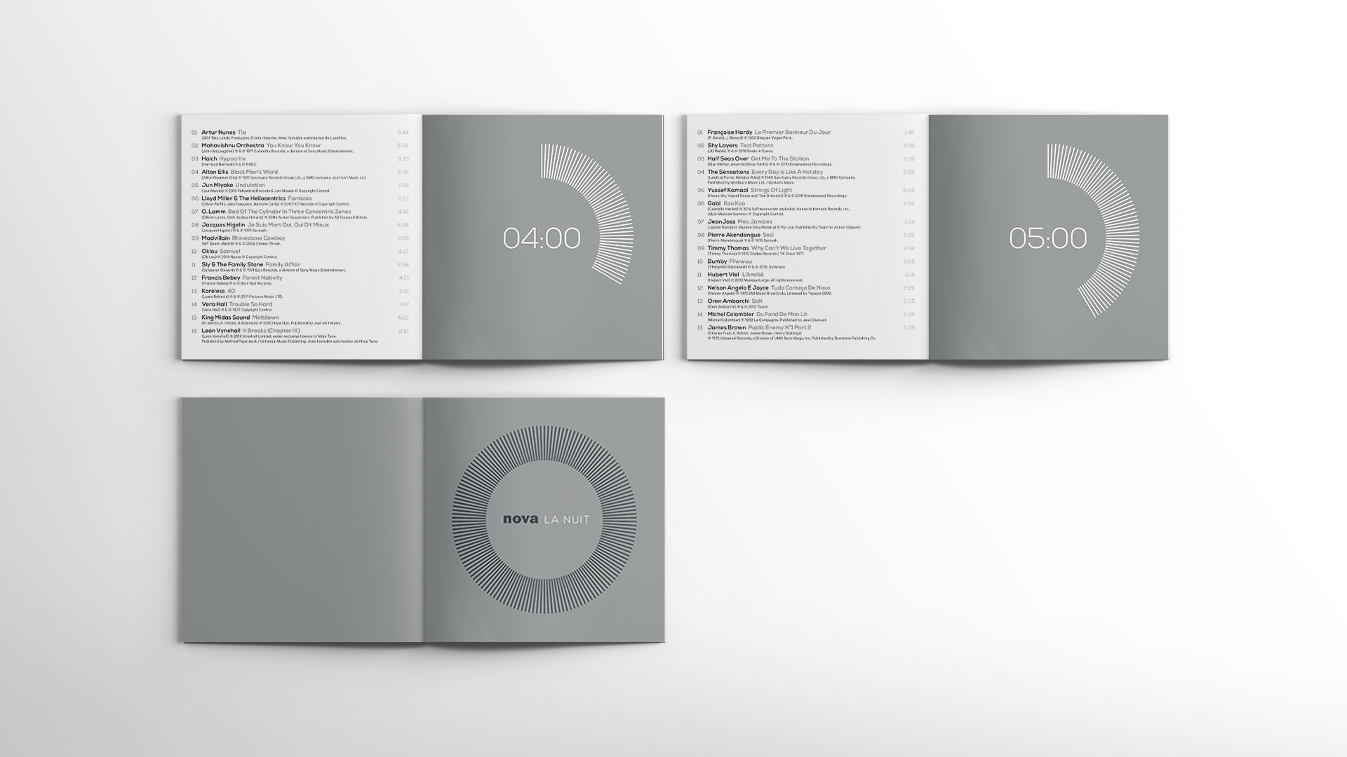 coffret Nova La nuit 6 cd packaging livret direction artistique & design graphique christophe andrusin pommecpommev