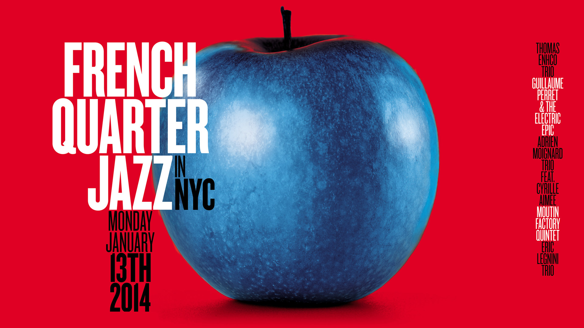 French Quartet Jazz in New York - festival de jazz à New York - L'association Paris Jazz Club invite les musiciens de jazz français dans les clubs de jazz de New York - direction artistique, conception/création graphique, graphisme, illustration, photographie © Christophe Andrusin @ pommepcommev